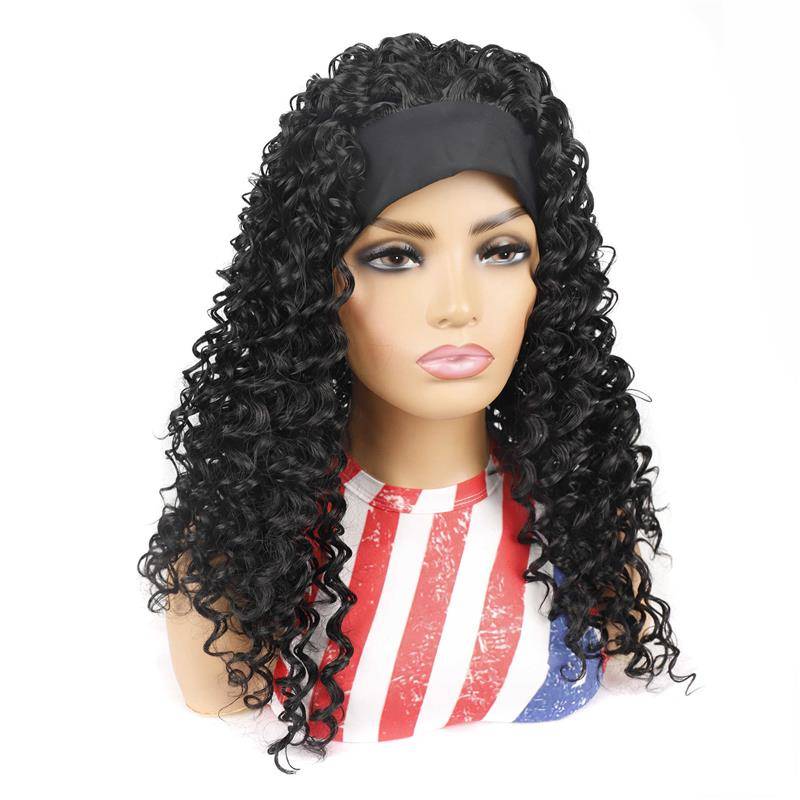 Short wiggle sleeve chemical fiber rolled headset fashion long curly hair wig