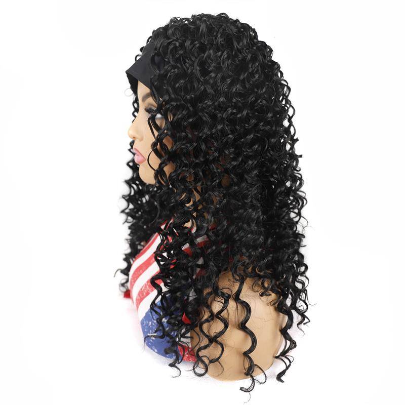 Short wiggle sleeve chemical fiber rolled headset fashion long curly hair wig
