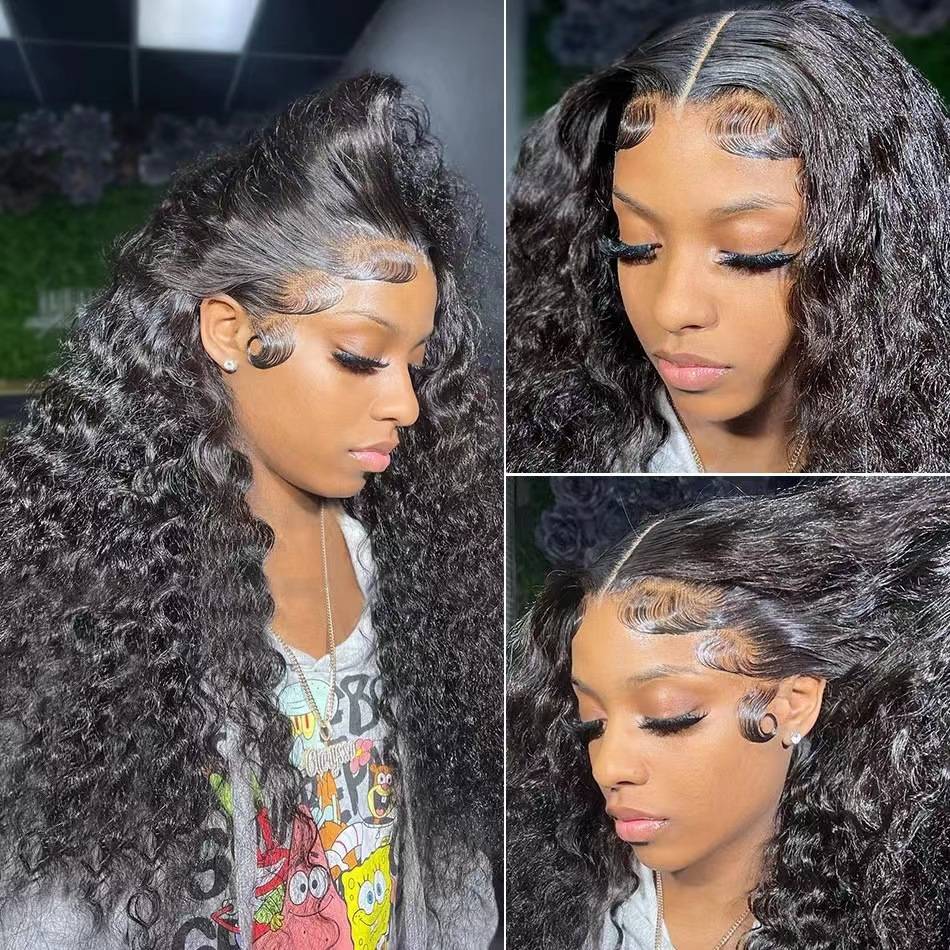 Amazon wigs in Europe and America's former lace African hot -selling small rolling wigs lace head wig spot