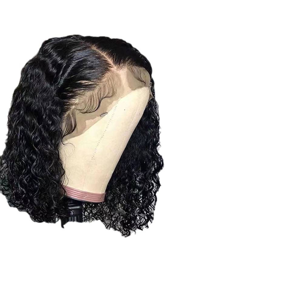 Amazon wigs in Europe and America's former lace African hot -selling small rolling wigs lace head wig spot
