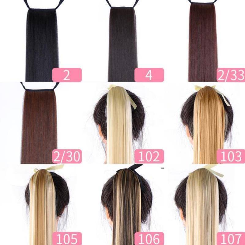 Changzhi female ponytail wigs connection medium long section films simulation hair strap fake ponytail