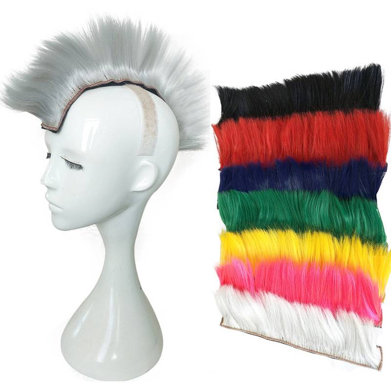 High -end manufacturers directly supply locomotive balance vehicle helmets with magic stickers wig Moxi color chicken crown Halloween