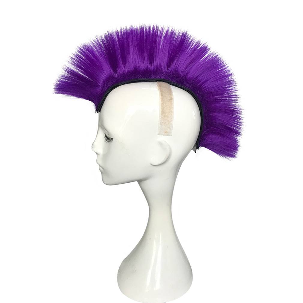 High -end manufacturers directly supply locomotive balance vehicle helmets with magic stickers wig Moxi color chicken crown Halloween