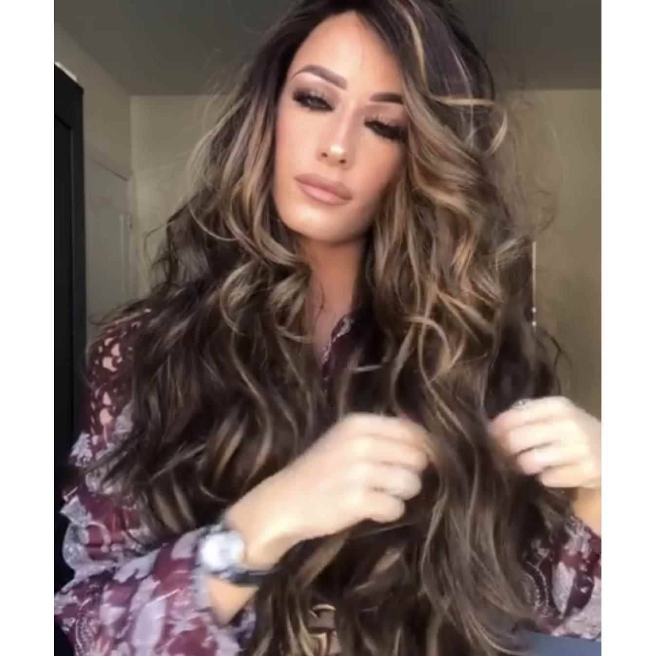 Genuine new European and American wig Women's big wave long curly rose net head set genuine wig manufacturers