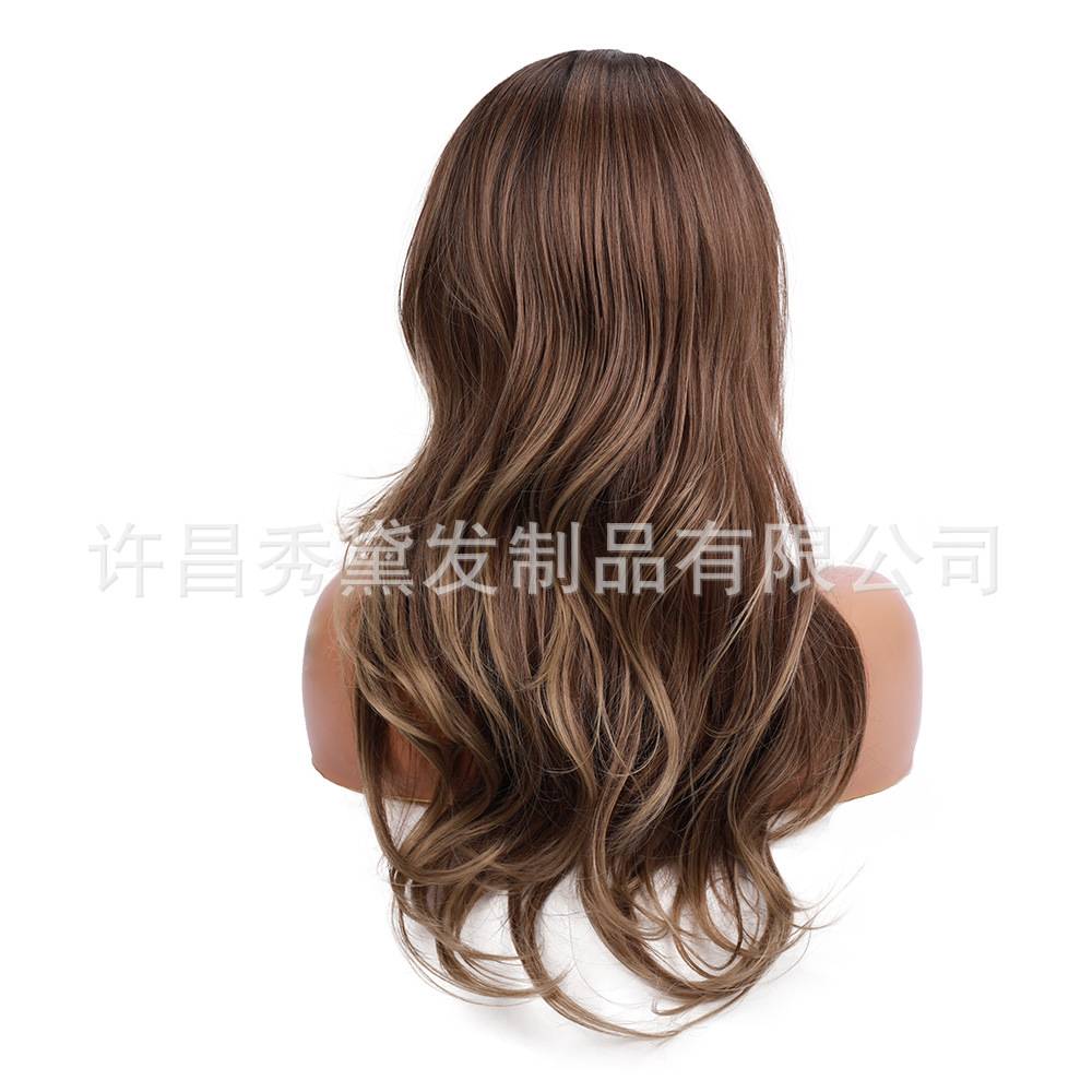 European and American HAIR front lace wig freely breaks up and dyed long curly hair wig lace wig