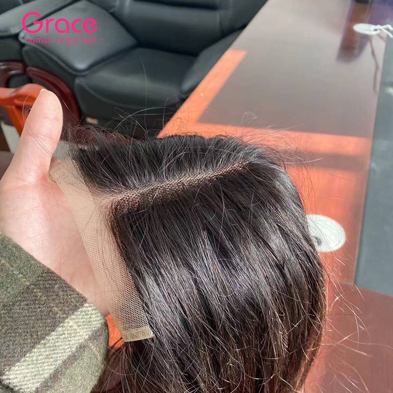 Short Bob Wig Human Hair T Part 4x4 Lace Wigs Grace Hair 10A