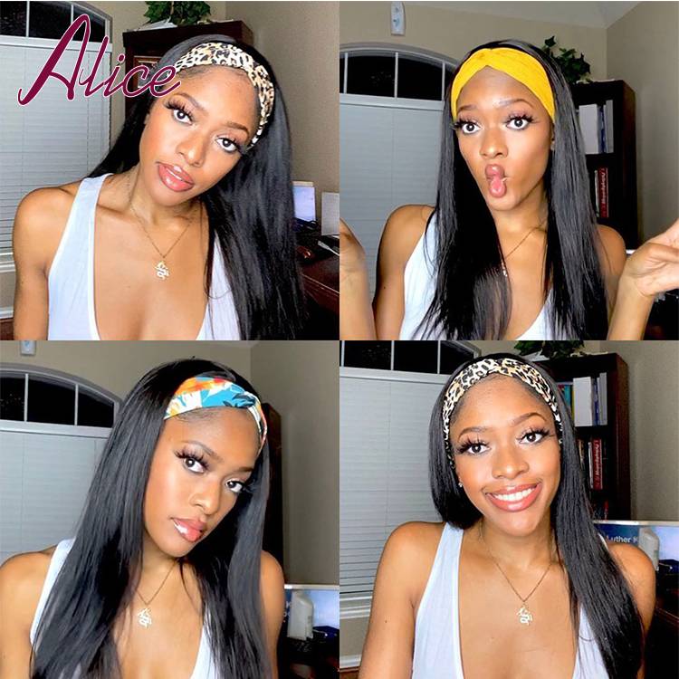 Alice Headband Wig Human Hair Straight Wigs For Black Women