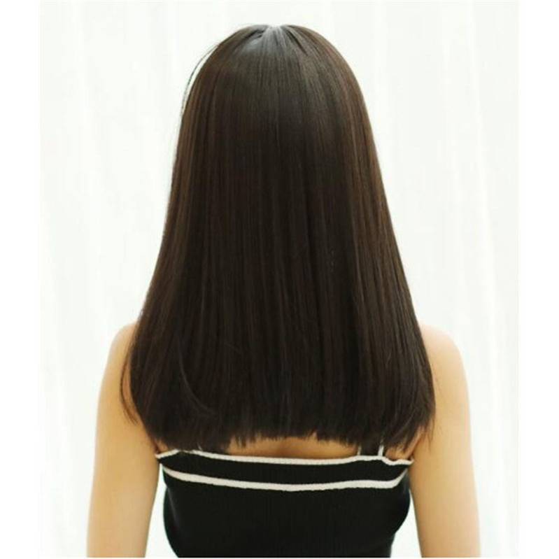 Factory wholesale wig Ms. Divided Liu Hai long hair fluffy naturally buckle rolled fiber wig