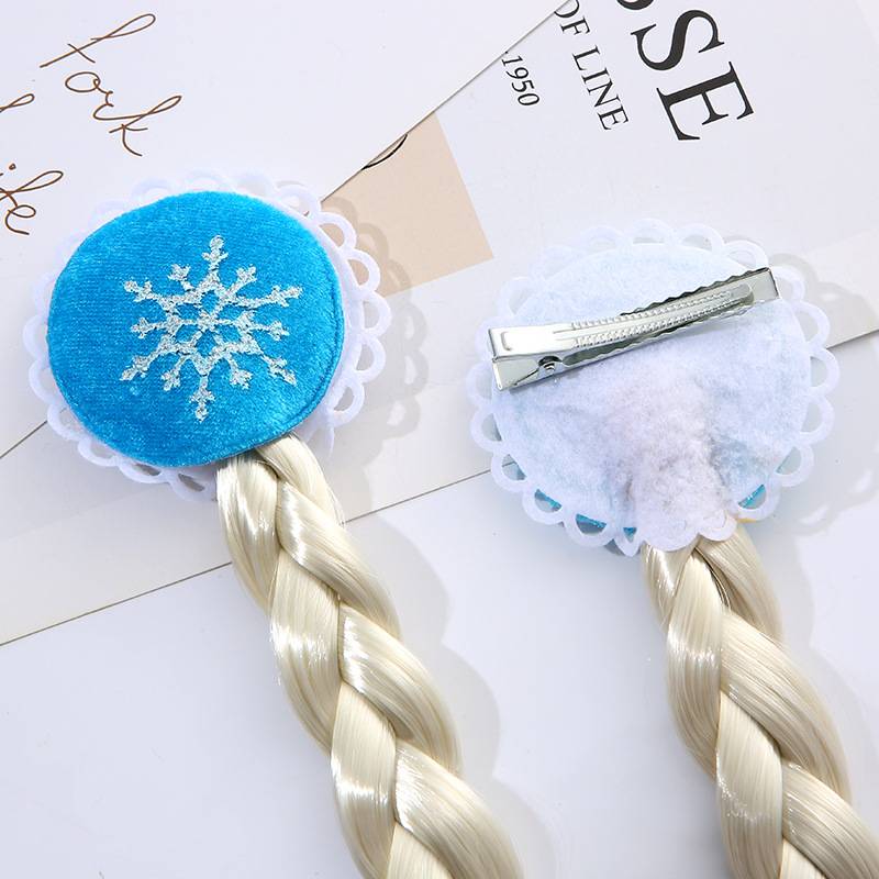Children Ice and Snow Princess Pseudo -headwear Girls Twist Bing Hair Festive Clothing Clothing Proposa Hair Towers