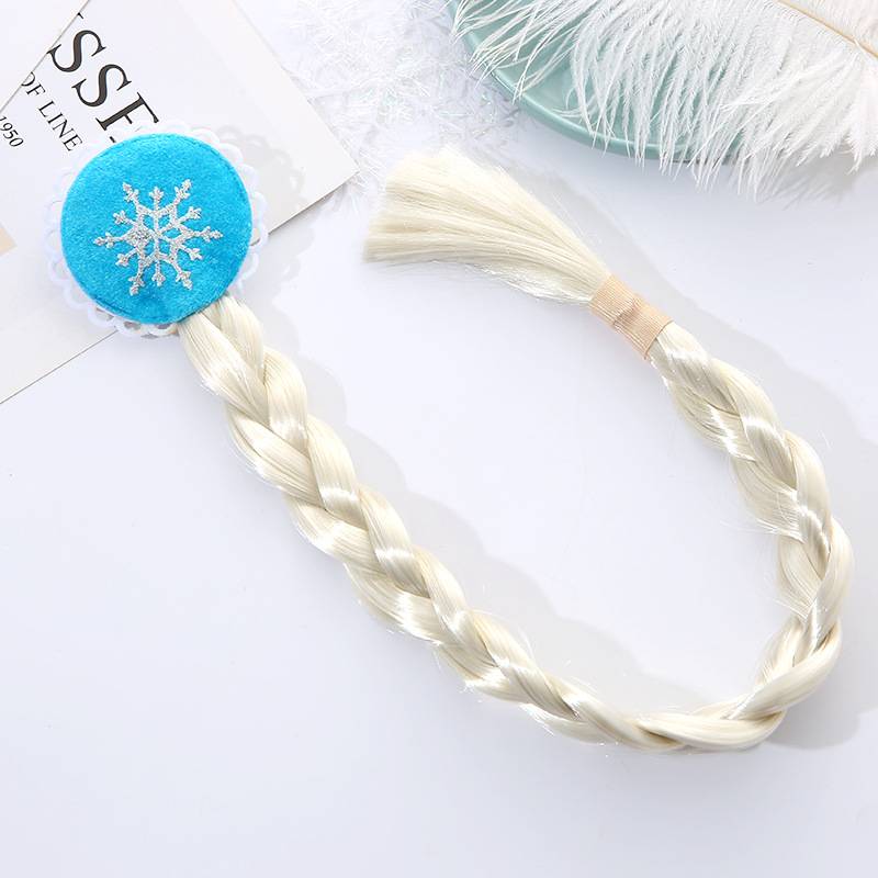 Children Ice and Snow Princess Pseudo -headwear Girls Twist Bing Hair Festive Clothing Clothing Proposa Hair Towers