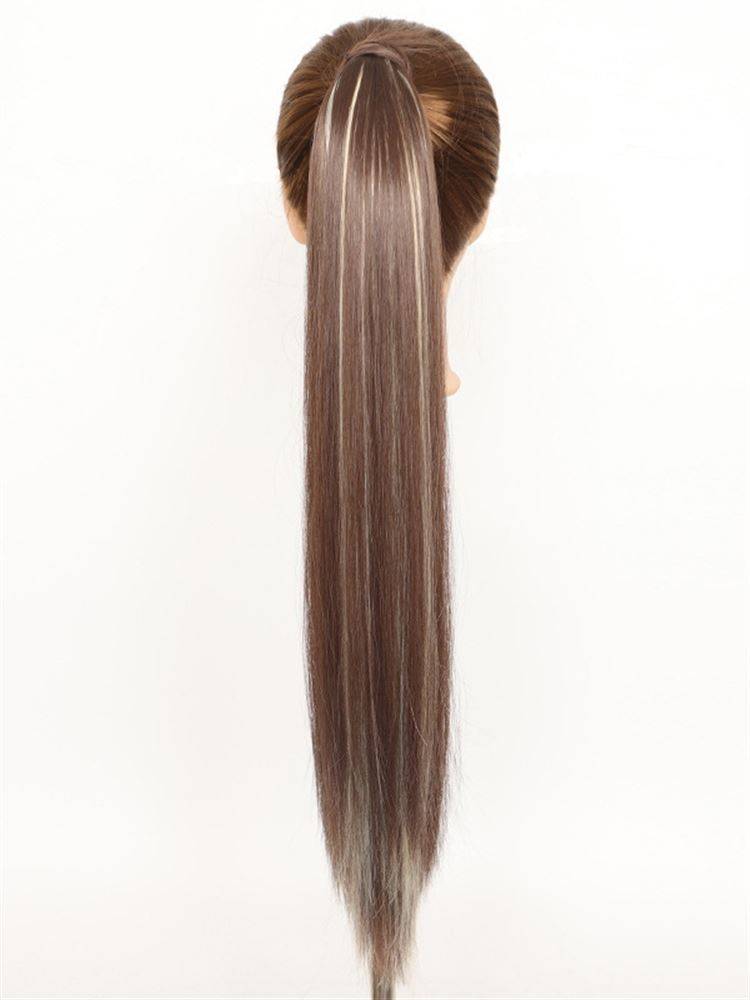 Manufacturer's new chemical fiber European and American wig accessories realistic magic stickers straight ponytail wig women