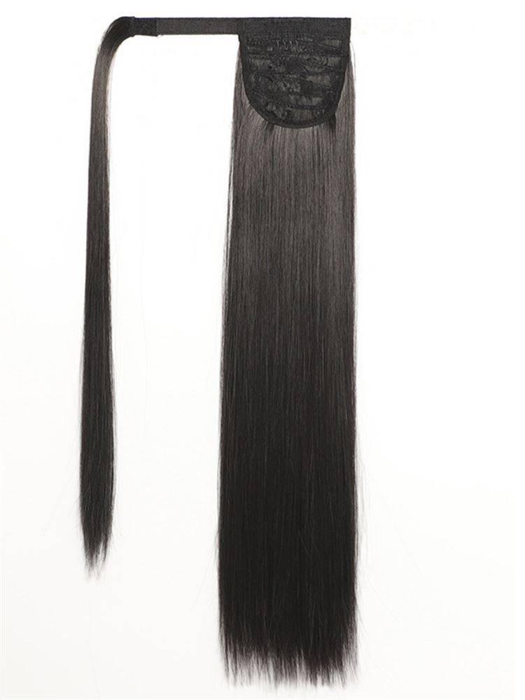 Manufacturer's new chemical fiber European and American wig accessories realistic magic stickers straight ponytail wig women