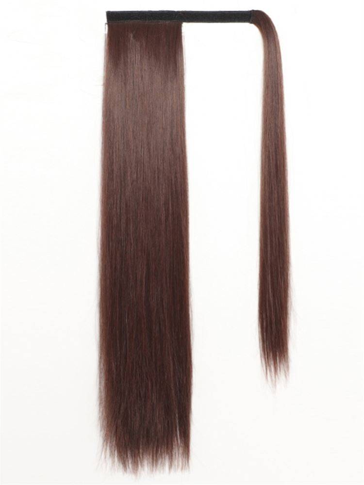 Manufacturer's new chemical fiber European and American wig accessories realistic magic stickers straight ponytail wig women