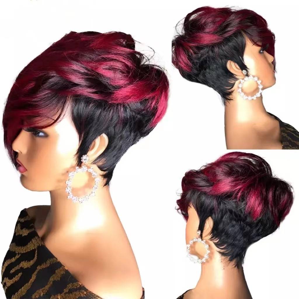 Speed ​​Store Europe and the United States, European and American short hair fluffy hair high -temperature silk, fibrodia head wig hair wig