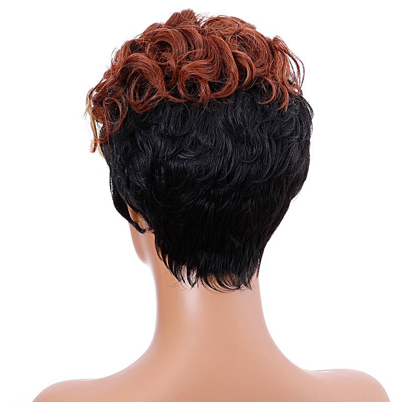 European and American short curly hair cross -border new Amazon new women's fashion wig fiber sleeve