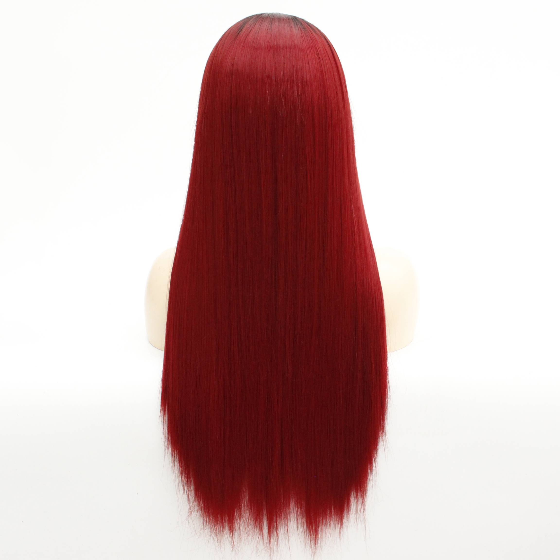 European and American new products, fashion models, colorful long straight hair, high temperature silk front lace half -handed head wig
