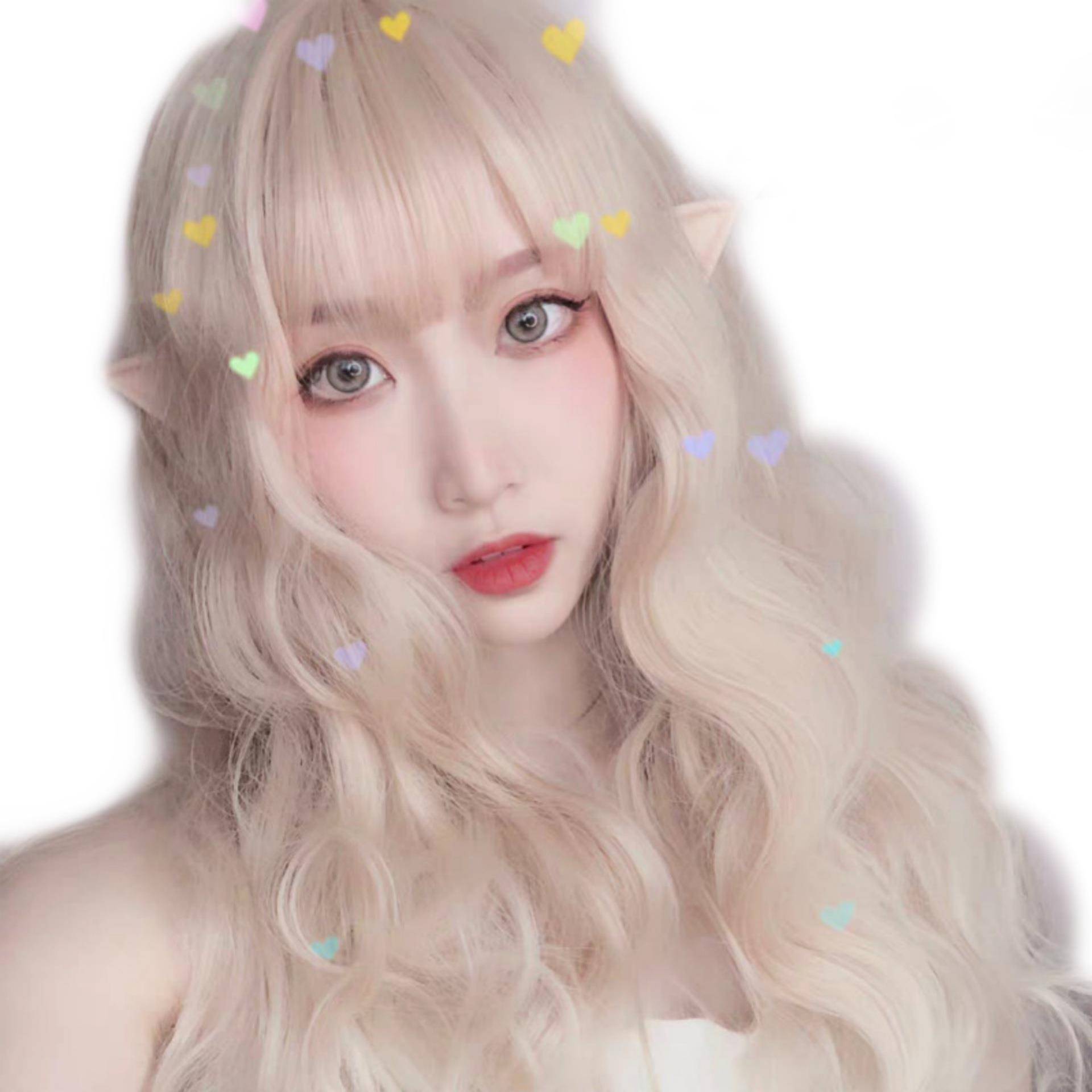Air cross -border wig Female bangs long roll UCM hair wool roll mechanism head hood