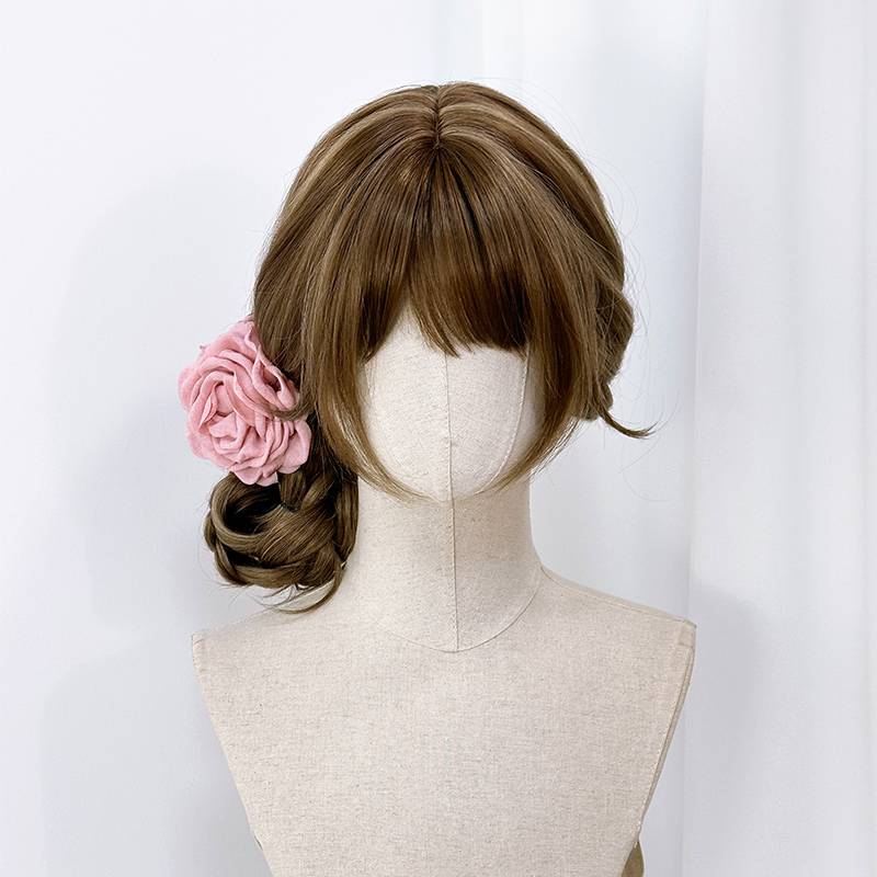 Wigmark+ bottom of the hot girl long hair network red golden brown natural ancient brown sweet Japanese gentle and elegant Japanese
