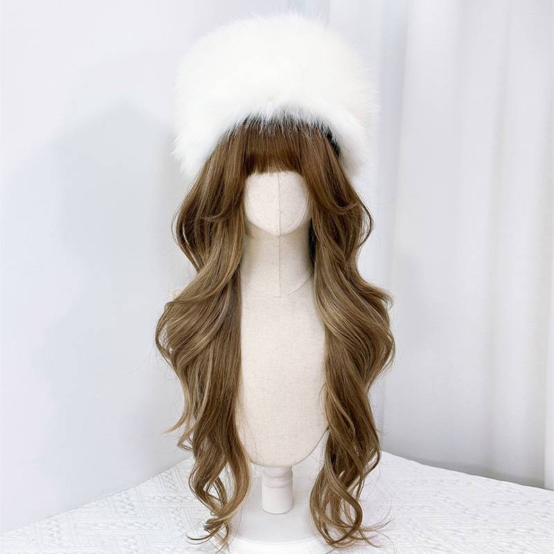 Wigmark+ bottom of the hot girl long hair network red golden brown natural ancient brown sweet Japanese gentle and elegant Japanese