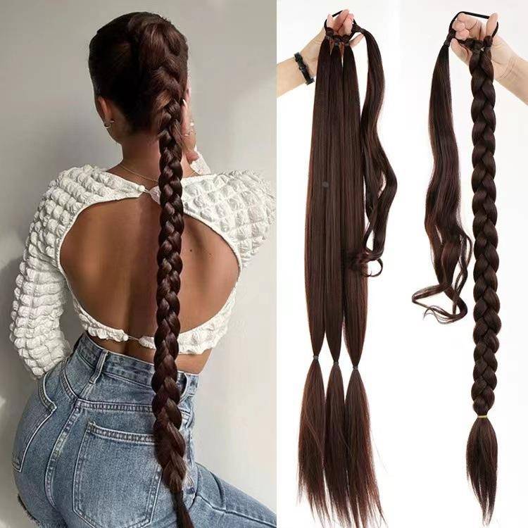 Wig ponytail entangled ponytail synthetic pseudo -braid boxing ponytail new product spot