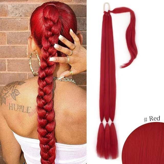 Wig ponytail entangled ponytail synthetic pseudo -braid boxing ponytail new product spot