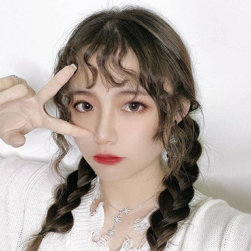 Liu Hai wig female 3D wool roll air bangs hair film, fluffy fake bangs, natural micro -roll fake bangs