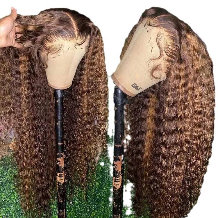 European and American Wind Before Wind Lace's Piano color gradient, small roll long hair wig wigs daily applicable