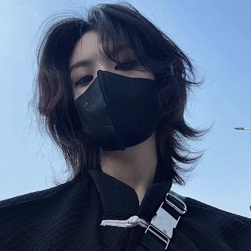 Curchian head wig Men's short hair fashion trend, natural fluffy net red wolf tail, Japanese men and women universal full header