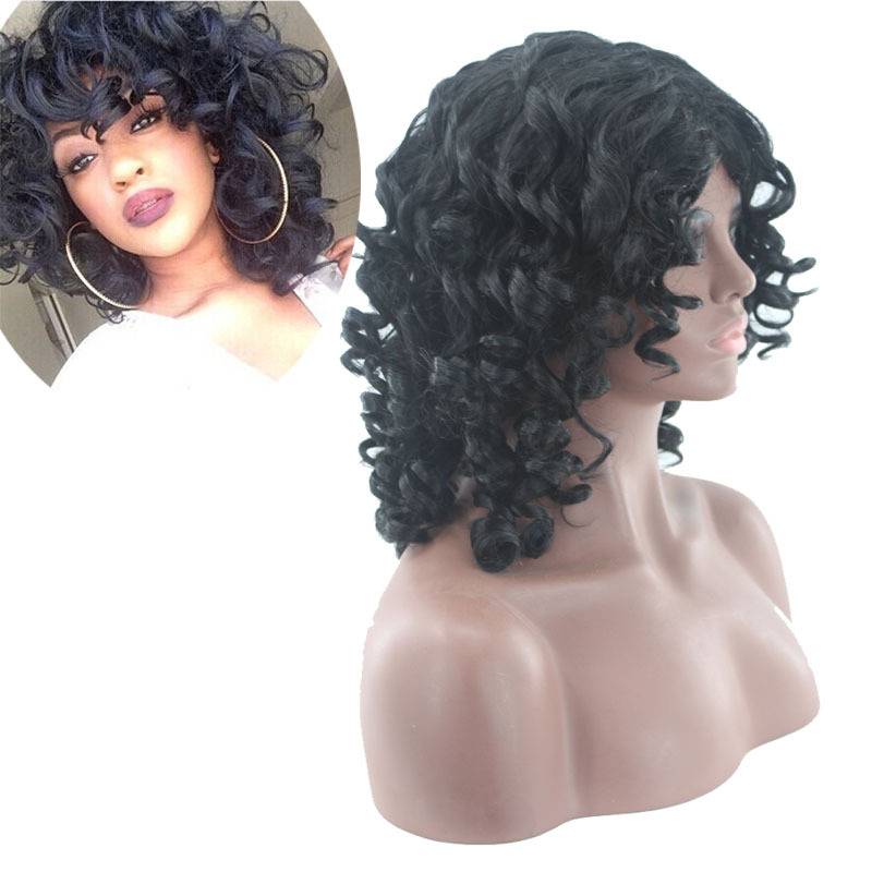 Popular African wig star Rihanna's same wigs of wine red long curly curly curly wig