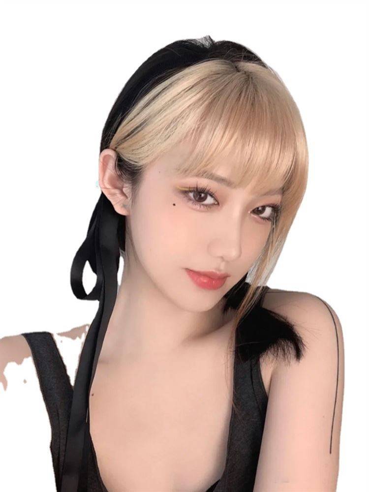 Comic bangs fake girl Jennie Golden Liu Hai -dye invisible air Qi bangs hair inter -line distribution patch