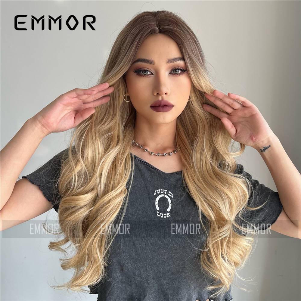 1688 Yiwu Lanan Wig Co., Ltd. is selling in Europe and the United States and China, large wavy long curly hair gradient