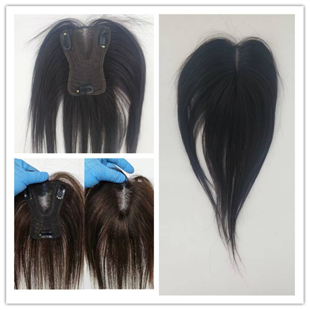 The wig female movie tops the head of the whole real person with white hair and the amount of hair, natural fluffy, half -handed hair supply block