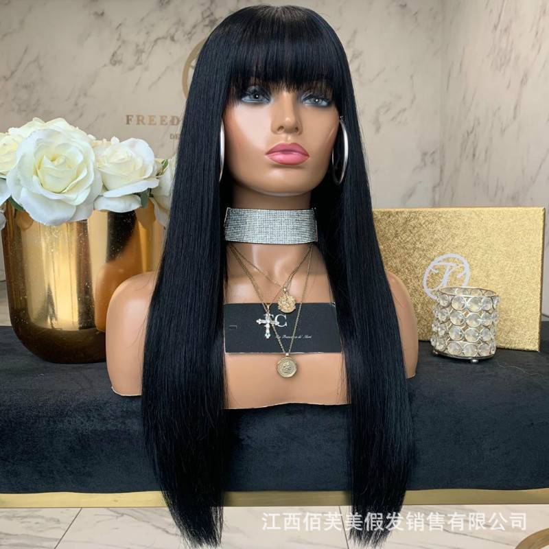 Quickly selling the source of the source of the fake hair female long hair, Qi Liu Hairou, the export fibrous fibrous hood