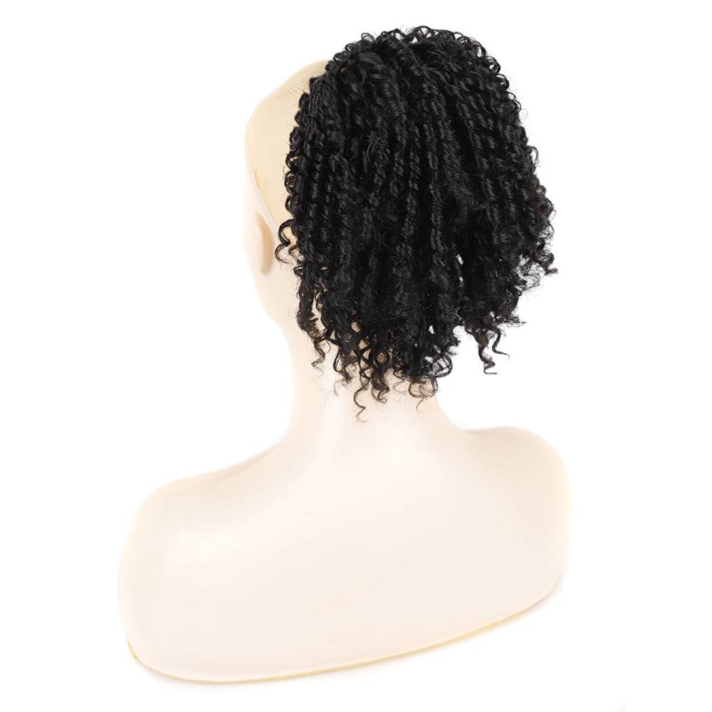 Ladies ponytail African women's wig ponytail fluffy screw roller ponytail small roll fake ponytail