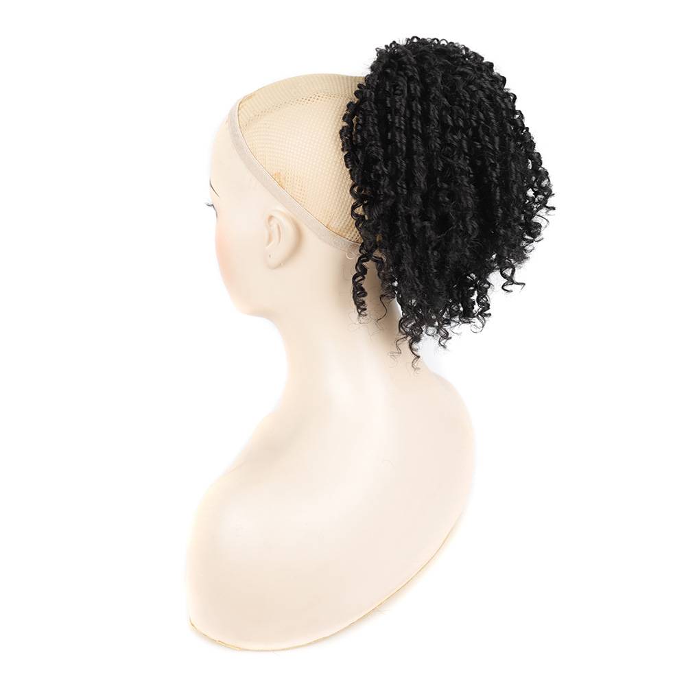 Ladies ponytail African women's wig ponytail fluffy screw roller ponytail small roll fake ponytail
