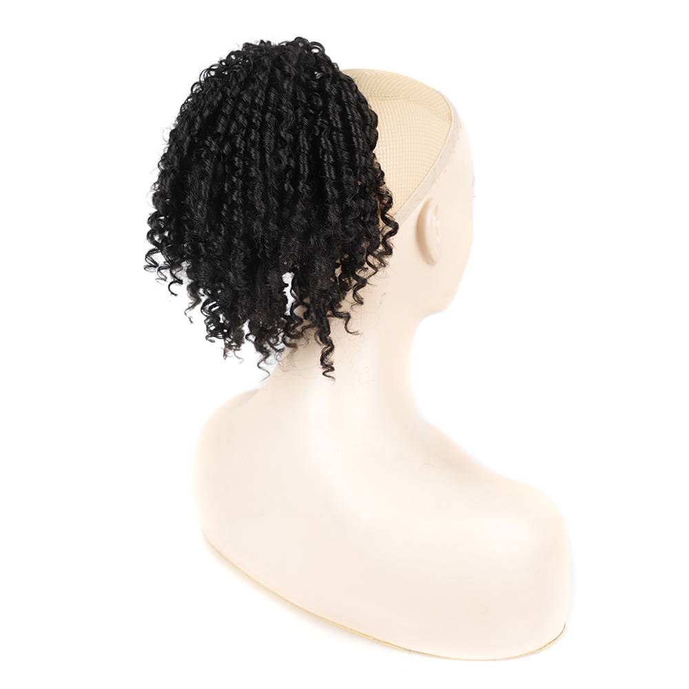 Ladies ponytail African women's wig ponytail fluffy screw roller ponytail small roll fake ponytail