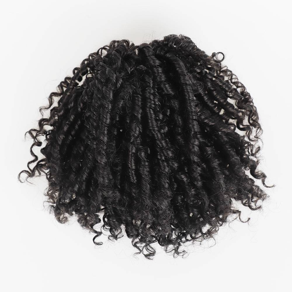 Ladies ponytail African women's wig ponytail fluffy screw roller ponytail small roll fake ponytail