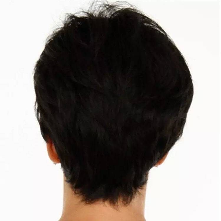 Spot wigs female short straight hair European and American fashion ladies fluffy short hair high -temperature silk mechanism full set