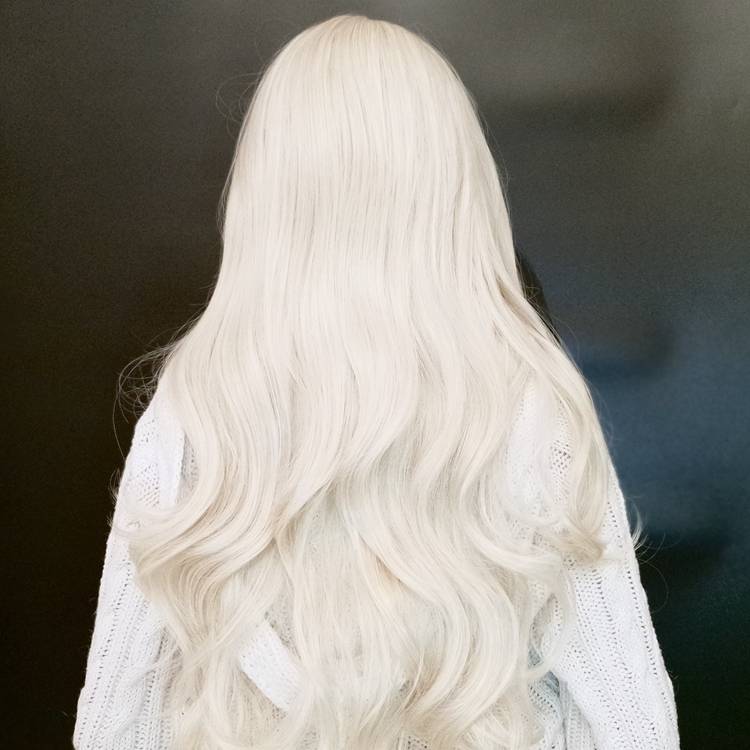 Two -dimensional anime COS long straight hairstyle elf makeup color wigs, bangs big wavy long curly hair