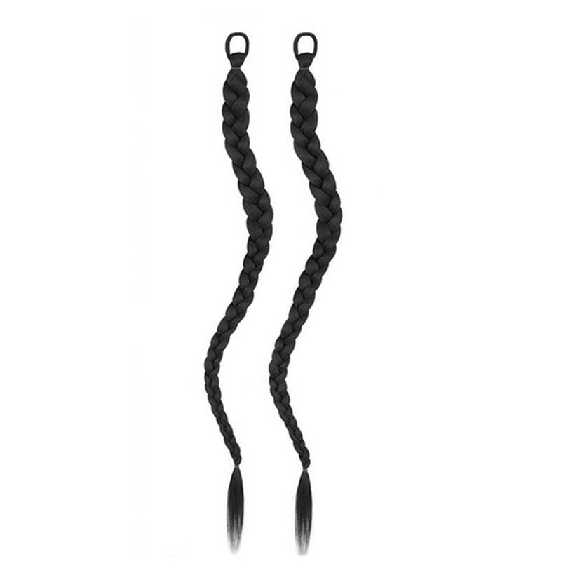 Cross -border European and American goods source wig women extended hand -woven twist braids, real boxing braid ponytails