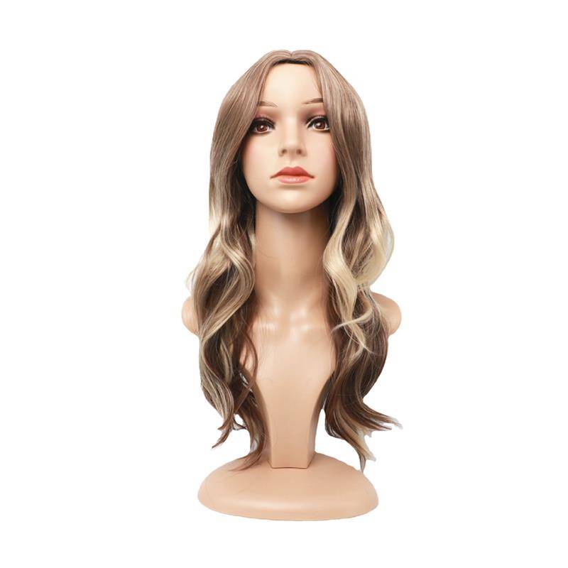 Amazon's new European and American wig women's gradient long curly rose network head cover manufacturer wigs