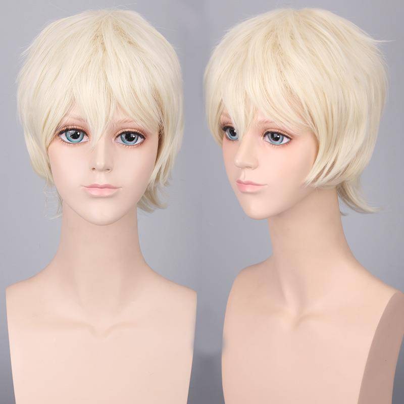 Anime men's multimeter fever sells European and American cosplay color short hair high -temperature silk anti -war wholesale