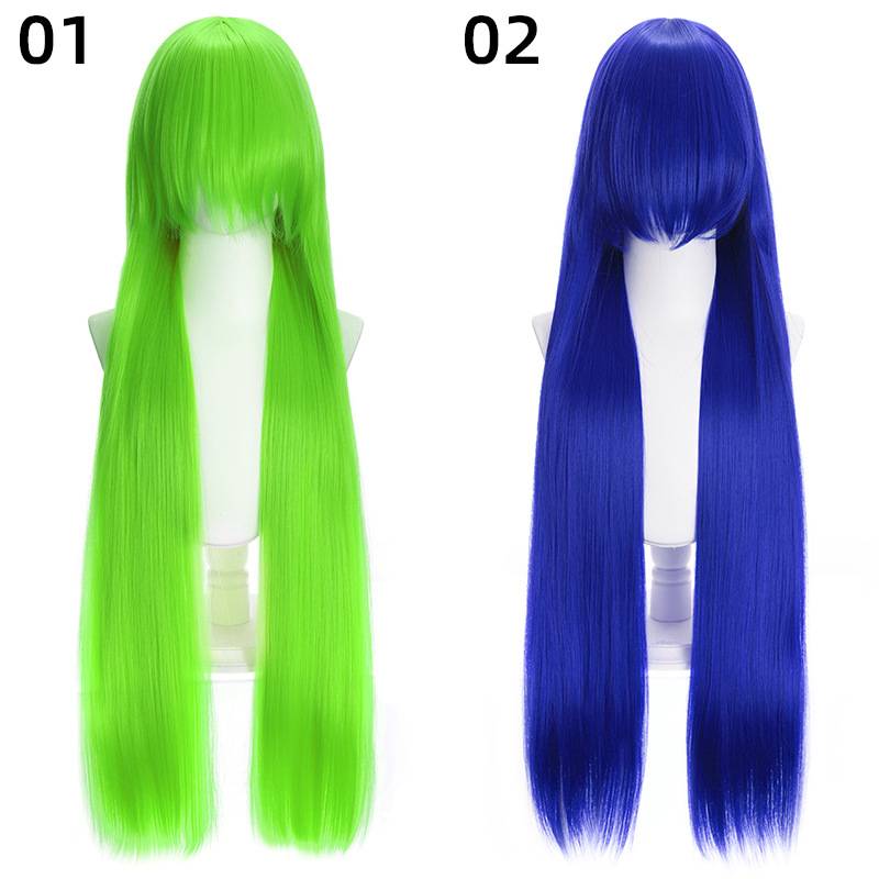 COS wig universal 100cm color long straight hair COS anime hot sales high temperature silk anime wig