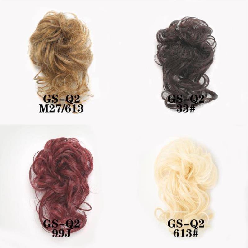 Hot -selling wig hair ring hair circles, elastic balls, cocktail head, long beard curly hair rolled fluffy hair bud