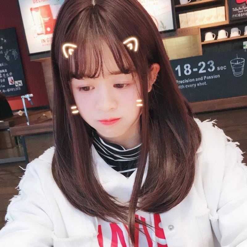 Wigmail female middle long straight hair Qi bangs, European and American wigspotes, manufacturers in stock support overseas customization