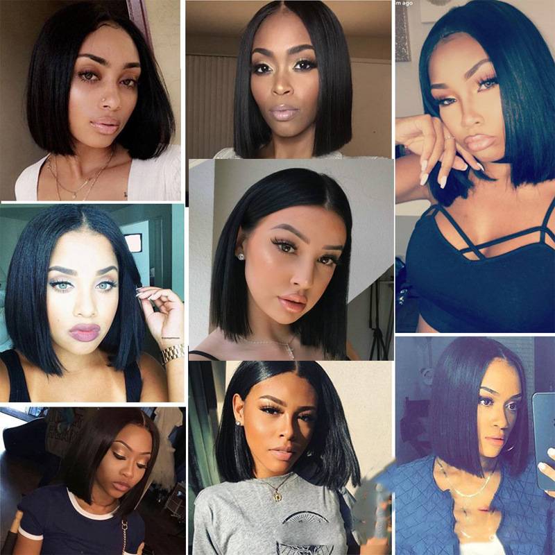 Cross -border wig short hair BOBO head short -haired African wig female fluffy waveized fibrous head sleeve spot