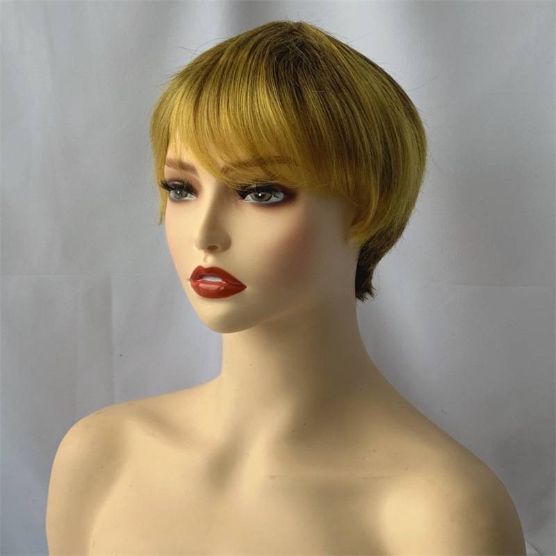 Cross -border wig female European and American fashion short hair oblique bangs chemical fiber full set Tiktok supply manufacturers