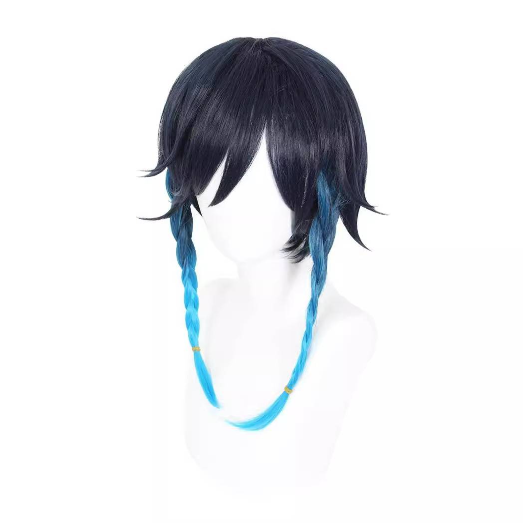 Anime wig original god Wendy Cosplay wig Genso color double twist braid shape wig