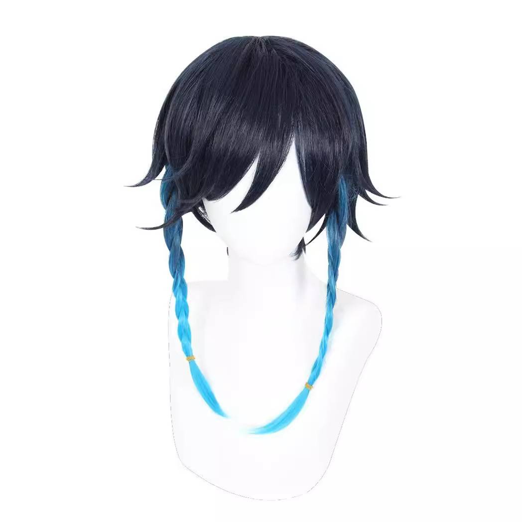 Anime wig original god Wendy Cosplay wig Genso color double twist braid shape wig