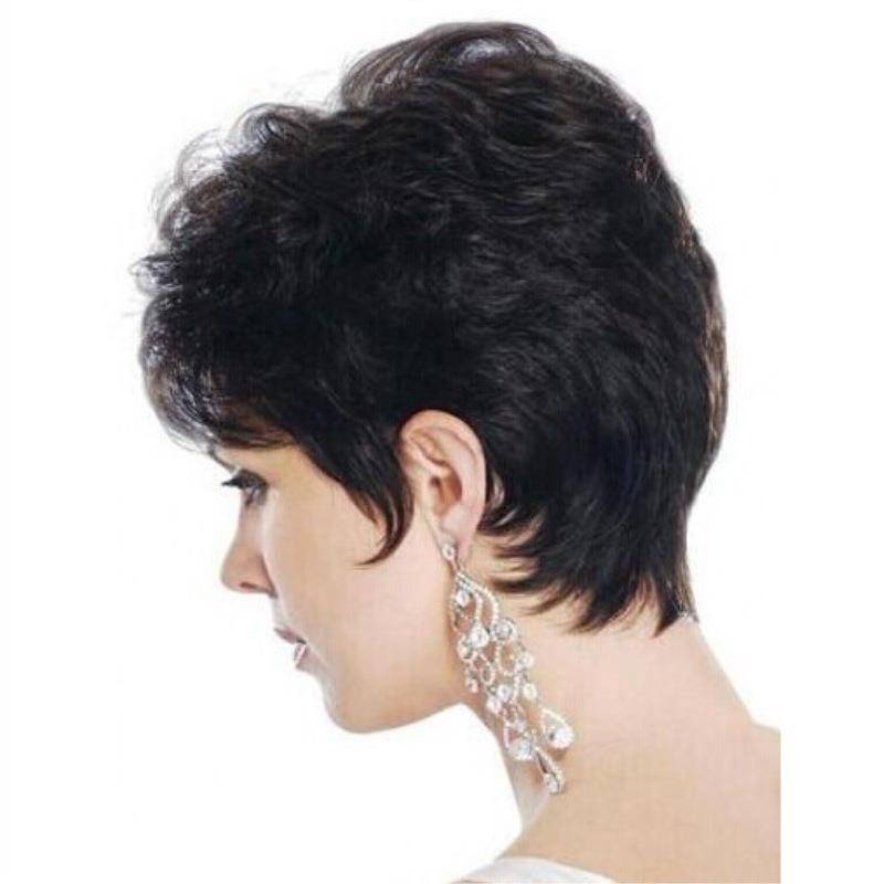 European and American fashion ladies short curly brown slightly curly rolling whole wig head cover cross -border wigs on behalf of hair